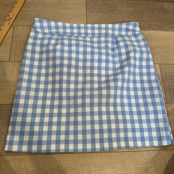 KIM ROGERS WOMENS BLUE & WHITE PLAID SKORT 16 - Picture 9 of 9